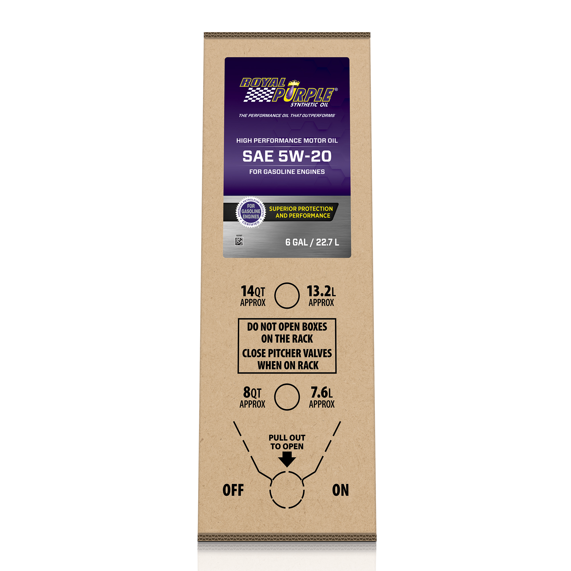 Royal Purple 5W20 API Licensed Motor Oil 6-Gallon EZ-Box 60520 Image