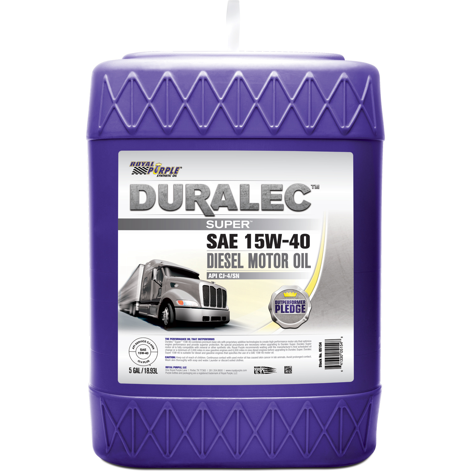 Royal Purple Duralec Super 15W-40 5-Gallon Pail 05154 Image